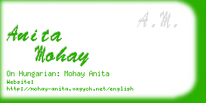 anita mohay business card